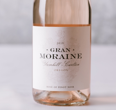 Label shot of 2019 Gran Moraine Rose